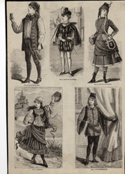 Antique Victorian Fashion wood engravings